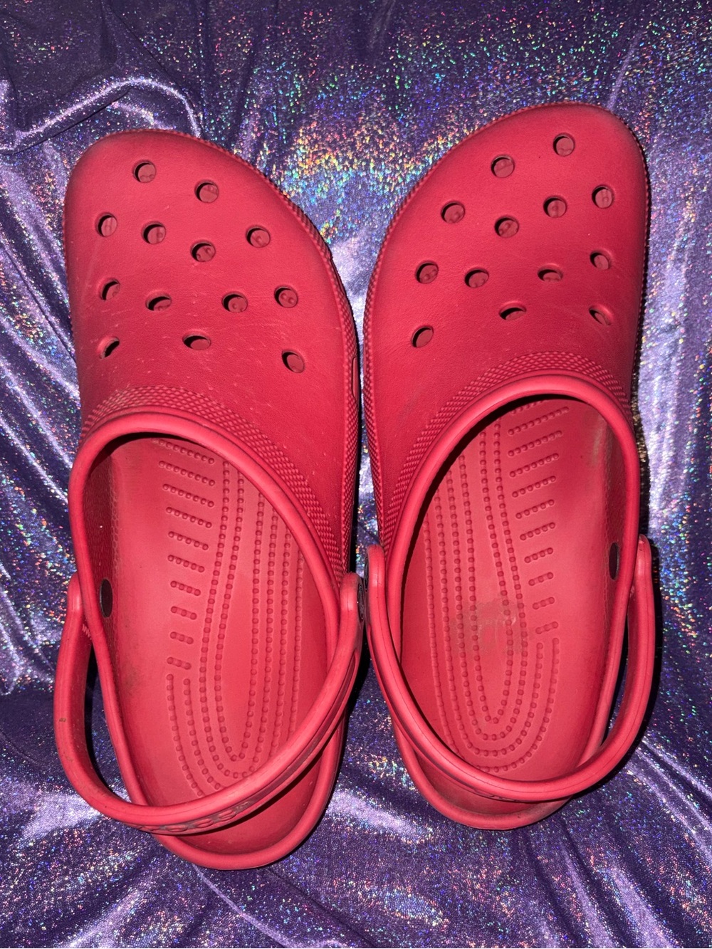 Mens Red Crocs - Picture 7 of 11